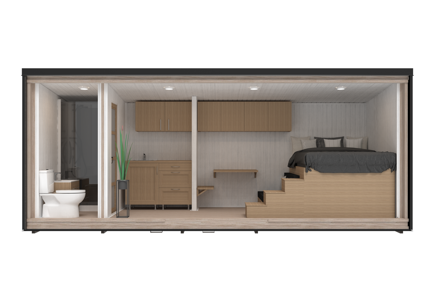 Anneks 2.3m x 5.9m - Isoleret i fyrretræ | LUKSUSVILDMARKSBAD.DK
