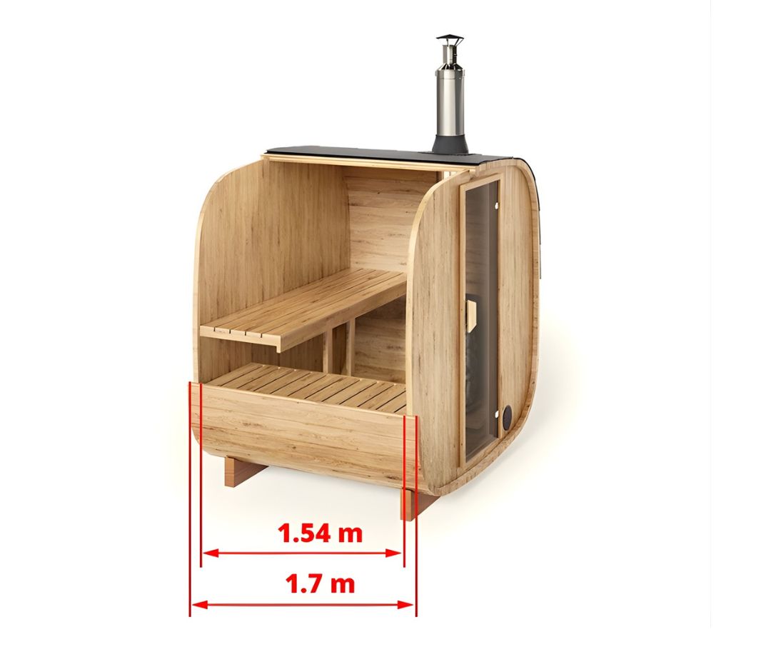CUBE Sauna (1,7m) - 3 Personer