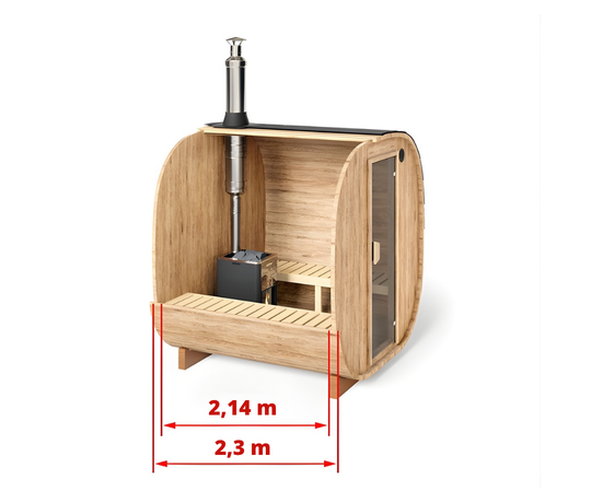 CUBE Sauna (2,3m) - 4-5 Personer