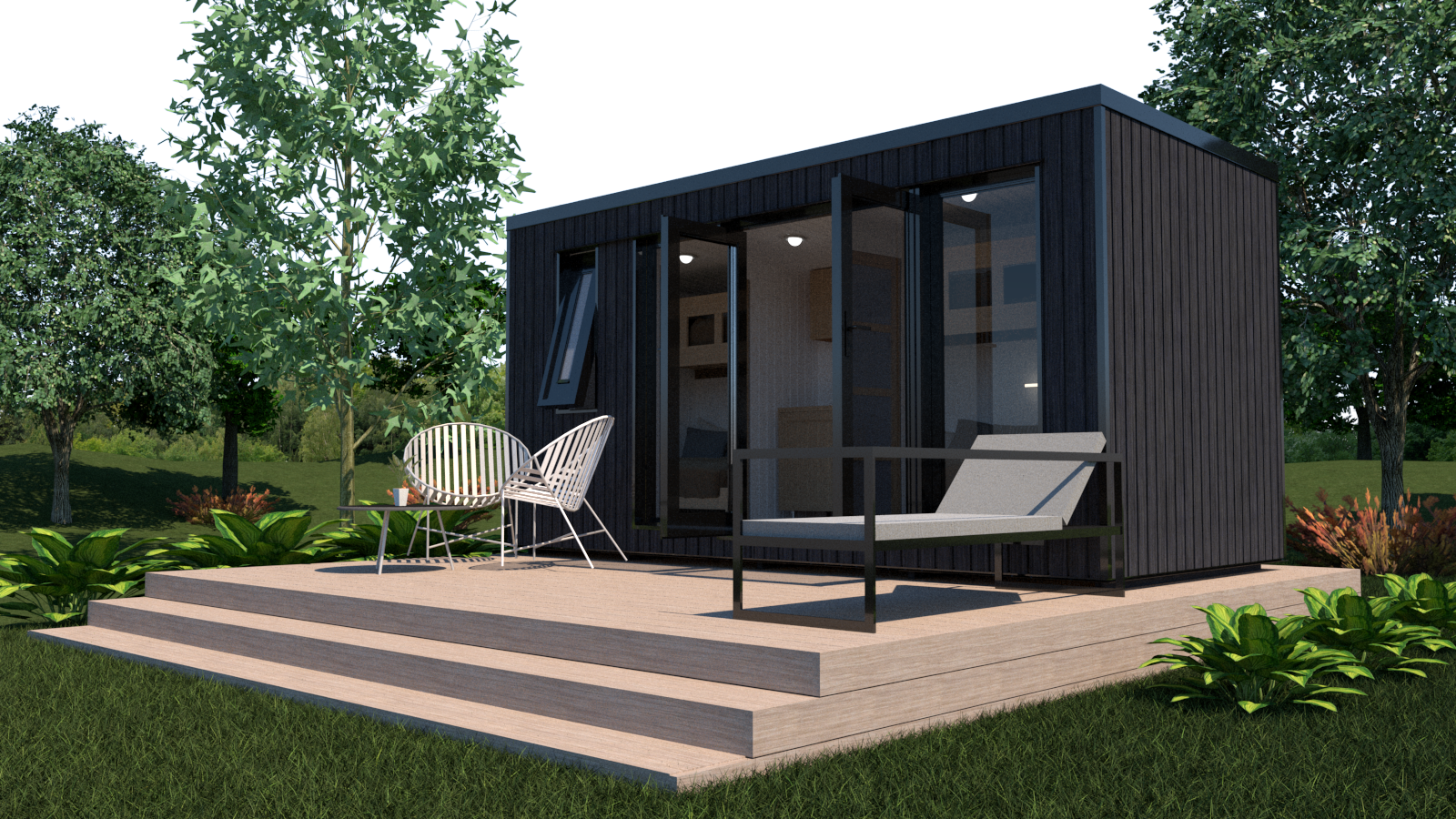 Anneks 2.3m x 4.9m - Isoleret træanneks | LUKSUSVILDMARKSBAD.DK