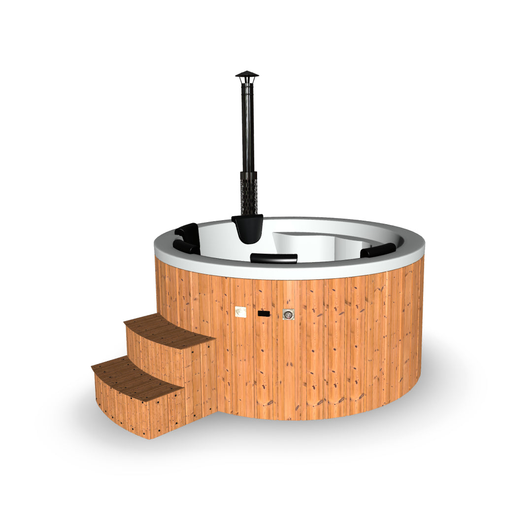 Thermo Vildmarksbad "Premium" m. LED & massage | LUKSUSVILDMARKSBAD.DK