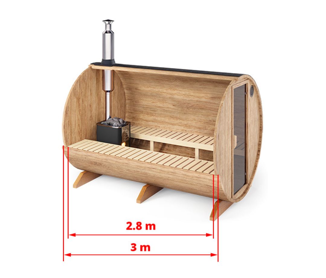 Saunatønde (3m) - 6 Personer