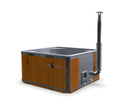 Vildmarksbad Standard - firkantet med integreret ovn