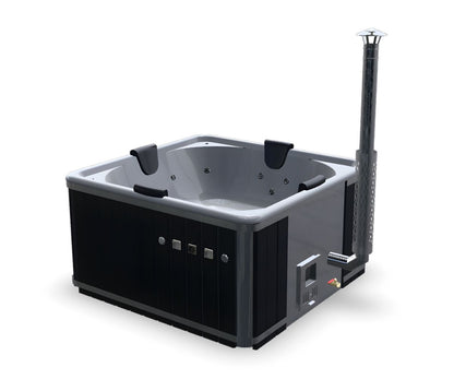 Vildmarksbad Luksus - firkantet med integreret ovn