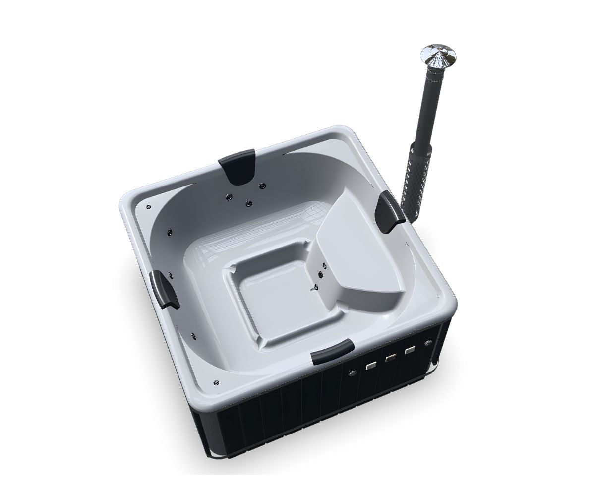 Vildmarksbad Luksus - firkantet med integreret ovn