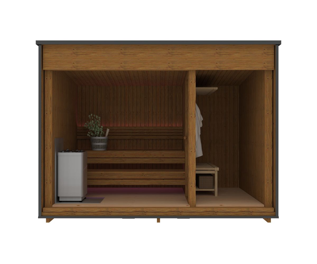 Luksus Sauna Komfort - 2,3x3,4 meter