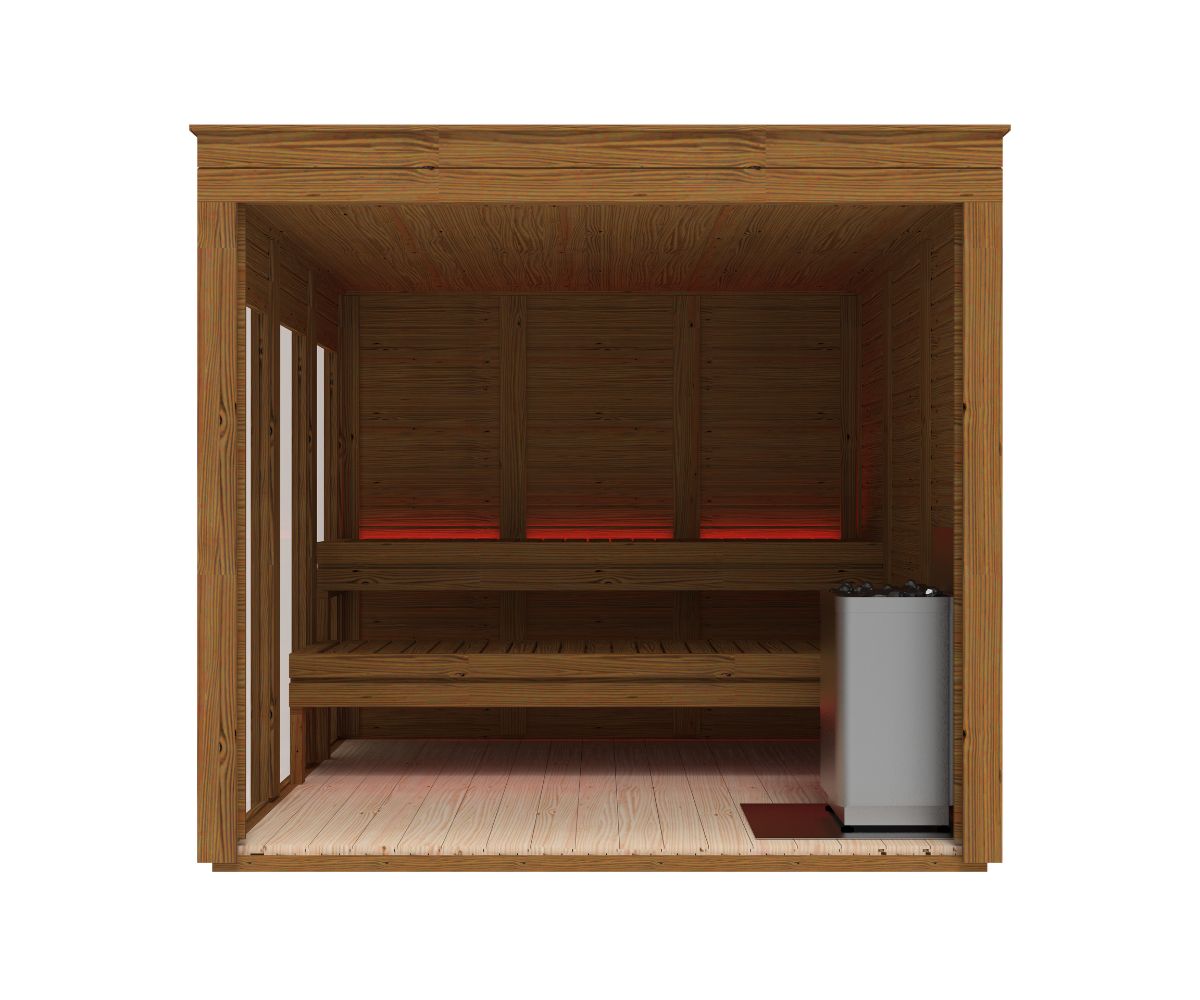 Luksus Sauna Firkantet - 2,4x2,4 meter