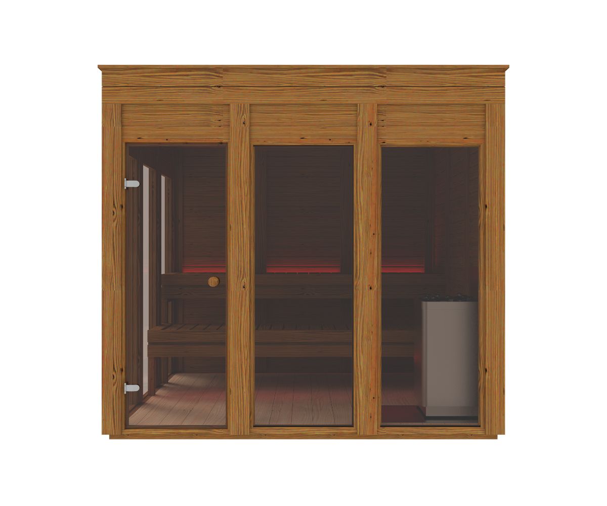 Luksus Sauna Firkantet - 2,4x2,4 meter