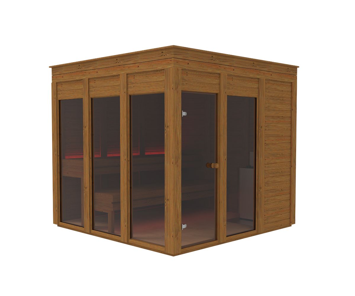 Luksus Sauna Firkantet - 2,4x2,4 meter
