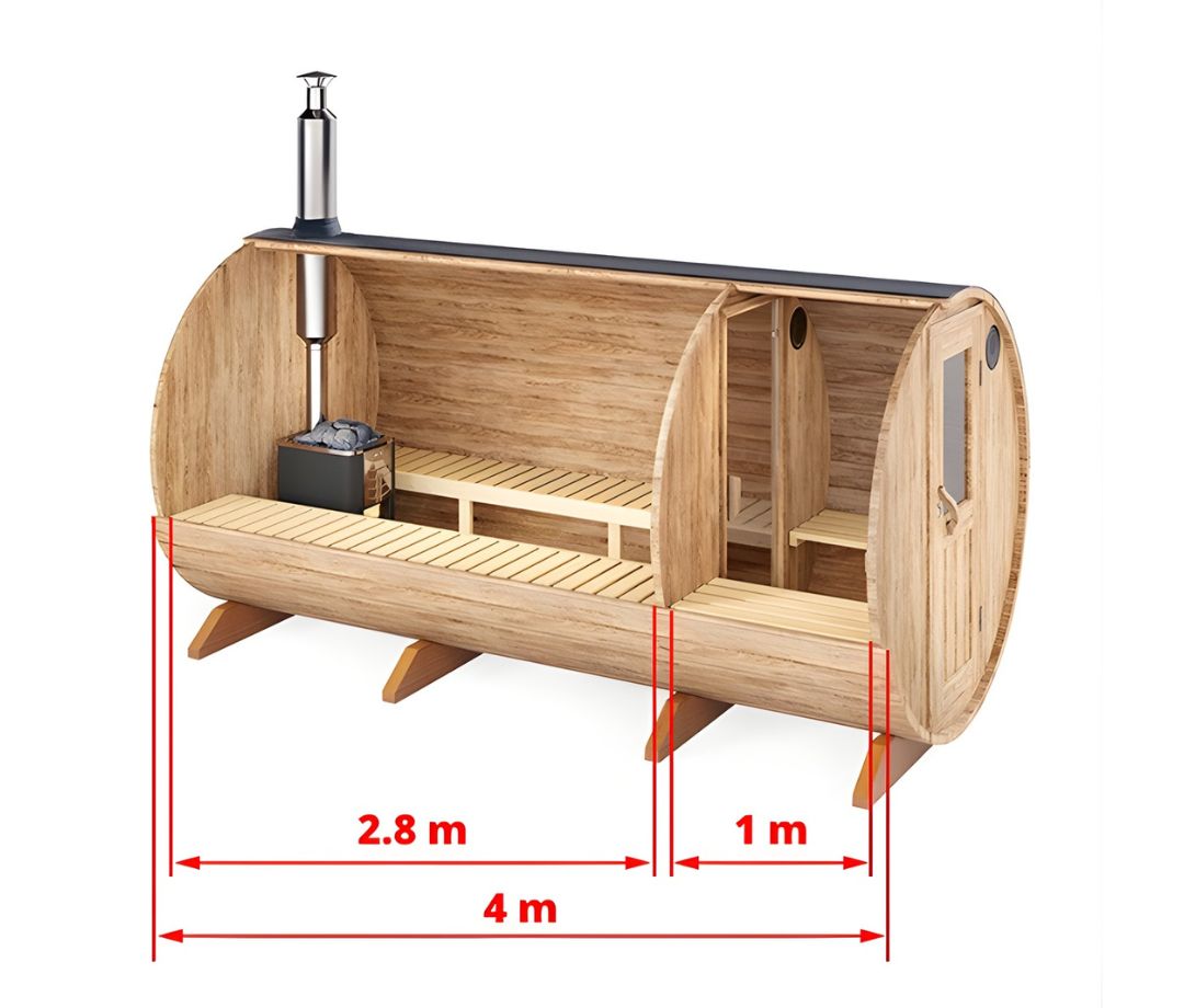 Saunatønde (4m) - 8 Personer