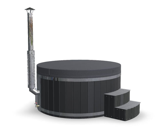 Vildmarksbad Premium - rundt med integreret ovn