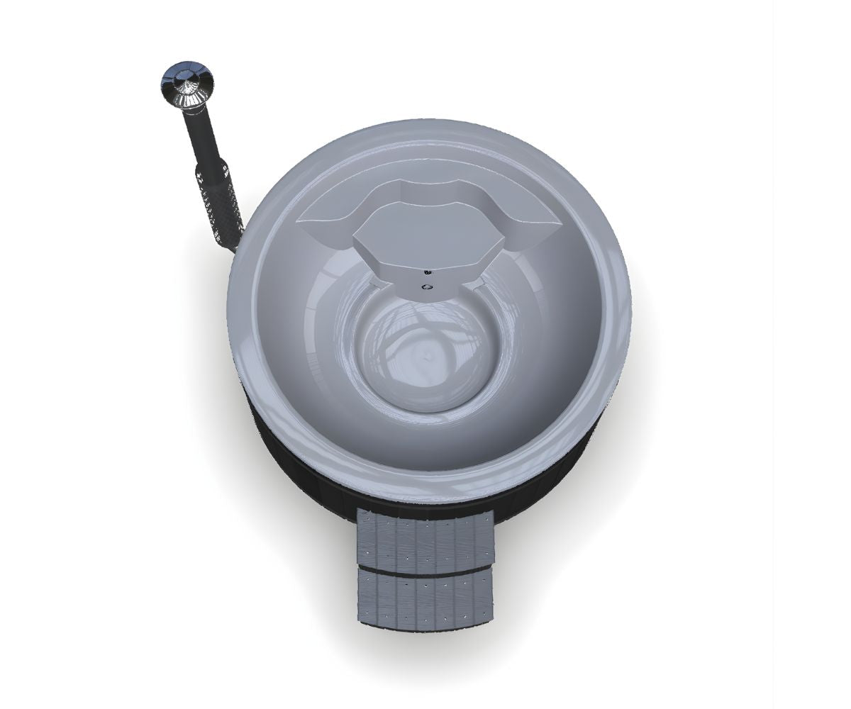 Vildmarksbad Standard - rundt med integreret ovn