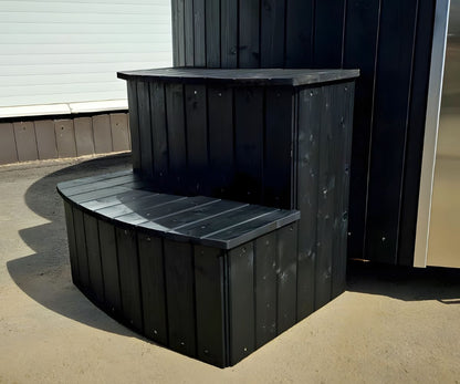 Vildmarksbad Standard - rundt med integreret ovn