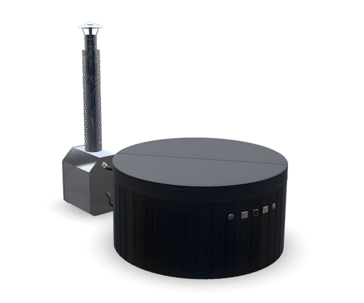 Vildmarksbad Luksus - rundt med udvendig ovn