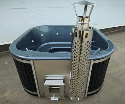 Vildmarksbad Standard - firkantet med integreret ovn