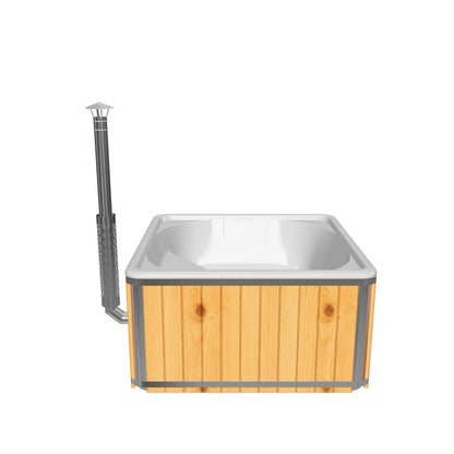 Vildmarksbad Standard - firkantet med integreret ovn